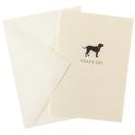 Black Lab Thank You Cards with Gold Foil