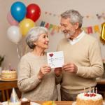 60th Birthday Card with 3D Heart Balloon Design