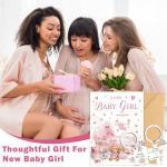 Welcome Baby Girl Card with Keyring Gift