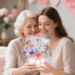 70th Birthday Music Card with 3D Flowers