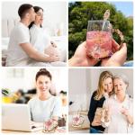 Flower Glass Coffee Mug for Mom - 12 Oz