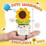 Handmade Crochet Sunflower Gift for 50th Birthday