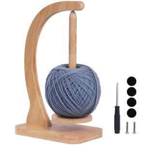Bamboo Yarn Holder for Crocheting and Knitting