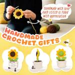 Handmade Crochet Sunflower Gift for 50th Birthday