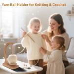 Bamboo Yarn Holder for Crocheting and Knitting