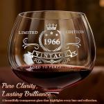 Vintage 1966 Wine Glass for 60th Birthday