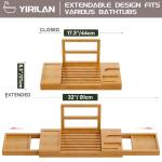 Expandable Bathtub Tray Caddy for Couples
