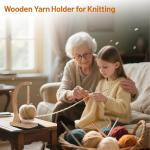 Bamboo Yarn Holder for Crocheting and Knitting