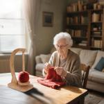 Bamboo Yarn Holder for Crocheting and Knitting