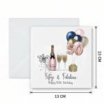 Fifty & Fabulous Birthday Card for Her