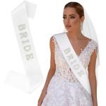 Elegant Bride Sash with Pearls and Rhinestones