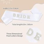 Elegant Bride Sash with Pearls and Rhinestones