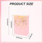 Valentine's Day Pink Gold Heart Gift Bags - 6 Pack