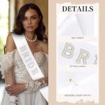 Elegant Bride Sash with Pearls and Rhinestones