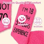 Funny 70th Birthday Fluffy Socks for Women