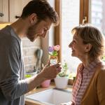 Crochet Tulip Mum Gift with Heartfelt Message