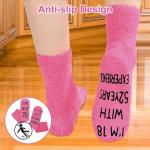 Funny 70th Birthday Fluffy Socks for Women