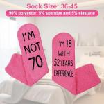 Funny 70th Birthday Fluffy Socks for Women