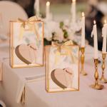 Gold Ribbon Clear Tote Bags - 8 Pack