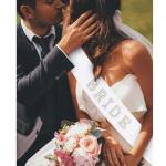 Elegant Bride Sash with Pearls and Rhinestones