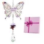 60th Birthday Butterfly Crystal Suncatcher for Her