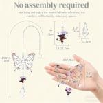 60th Birthday Butterfly Crystal Suncatcher for Her