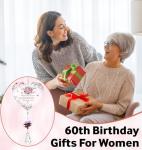 60th Birthday Gifts For Women, Crystal Suncatcher, 60th Birthday Gifts For Her, Gifts For 60 Year Old Woman, Present For Mum Auntie Grandma Wife Friends Teacher