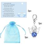 Something Blue for Bride to Be on Wedding Gifts Card Bridal Angel Bouquet Garter Charm Gift Card for Daughter on Wedding Day, from Mom Dad Grandma Sister Friends