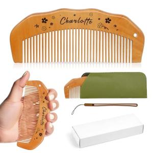 Personalised Birthing Comb for Labour, Custom Wooden Birth Comb for Pain Relief, Labour/Postpartum Essentials, Gifts for Pregnant Women (Design 2)