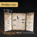 back in 1946 80th Birthday Gifts for Men & Women - 80th birthday Card for Dad,Grandad,Mum,Grandma - 80 Year Old Decorations - Black Tri-Fold Greeting Card - Perfect 1946 Poster Gift Ideas