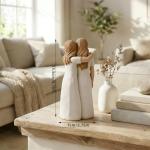 QBEJIME Gifts For Mum, Hand-Painted Mother Daughter Figurine, Mothers Day Mum Gifts, Mum's Birthday Gift From Daughter, Presents For Mummy On Christmas, Valentine's Day, Mother's Day