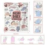 twirush New Mum Gifts, 50"x 60" Mama Daily Affirmations Blanket, Present for First Time Moms, Mummy to Be, Pregnant Women on Birthday, Mother's Day, Christening (Pink)
