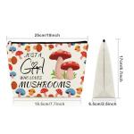 Mushroom Lovers Gifts for Women Makeup Bag Mushroom Themed Gifts Mushrooms Gift for Women Teen Sister Friend Cosmetic Bag Christmas Birthday Gift for Fungi Lovers Mom Pregnant Female Cosmetic Pouch