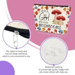 Mushroom Lovers Gifts for Women Makeup Bag Mushroom Themed Gifts Mushrooms Gift for Women Teen Sister Friend Cosmetic Bag Christmas Birthday Gift for Fungi Lovers Mom Pregnant Female Cosmetic Pouch