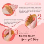 Personalised Birthing Comb for Labour, Custom Wooden Birth Comb for Pain Relief, Labour/Postpartum Essentials, Gifts for Pregnant Women (Design 2)