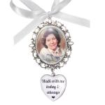 Rockshore Accessories Photo Memory Bouquet Charm In Antique Silver Picture Memorial For Wedding Day Bridal Photo Gift For Bride Mum Nan Grandad Dad Personalised Picture