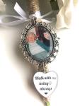 Rockshore Accessories Photo Memory Bouquet Charm In Antique Silver Picture Memorial For Wedding Day Bridal Photo Gift For Bride Mum Nan Grandad Dad Personalised Picture