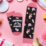 Funny Non-Slip Pregnancy Socks -Fun Novelty Crazy Maternity & Postpartum Socks for Women First Time New Mom to Be - Mothers Day Gifts for Pregnant Expecting Moms Mommy Christmas Stocking Fillers