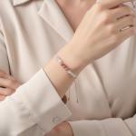 Qylazune Mothers Day Pregnancy Gifts Rainbow Moonstone Adjustable Bracelet Pink Gift Box For Christmas Birthday Mother'S Day Gift For Mum To Be Mummy To Be New Mum First Time Moms Pregnant Women