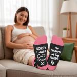 Funny Non-Slip Pregnancy Socks -Fun Novelty Crazy Maternity & Postpartum Socks for Women First Time New Mom to Be - Mothers Day Gifts for Pregnant Expecting Moms Mommy Christmas Stocking Fillers