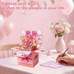 Bomesy Funny 3D Pop Up Mum Birthday Card, Special Personalised Gifts Cards with an Envelope and a Greeting Card for Mummy/Mom/Mother/Mam/Mama from Daughter Son (mum 80th birthday card)
