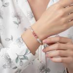 Qylazune Mothers Day Pregnancy Gifts Rainbow Moonstone Adjustable Bracelet Pink Gift Box For Christmas Birthday Mother'S Day Gift For Mum To Be Mummy To Be New Mum First Time Moms Pregnant Women