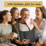 back in 1966 60th Birthday Gifts for Men & Women - 60th birthday Card for Dad,Husband,Mum,Wife - 60 Year Old Decorations - Black Tri-Fold Greeting Card - Perfect 1966 Poster Gift Ideas