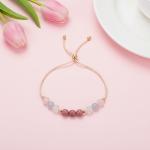 Qylazune Mothers Day Pregnancy Gifts Rainbow Moonstone Adjustable Bracelet Pink Gift Box For Christmas Birthday Mother'S Day Gift For Mum To Be Mummy To Be New Mum First Time Moms Pregnant Women