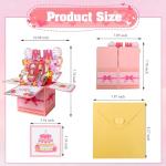 Bomesy Funny 3D Pop Up Mum Birthday Card, Special Personalised Gifts Cards with an Envelope and a Greeting Card for Mummy/Mom/Mother/Mam/Mama from Daughter Son (mum 60th birthday card)