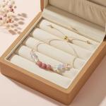 Qylazune Mothers Day Pregnancy Gifts Rainbow Moonstone Adjustable Bracelet Pink Gift Box For Christmas Birthday Mother'S Day Gift For Mum To Be Mummy To Be New Mum First Time Moms Pregnant Women