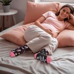 Funny Non-Slip Pregnancy Socks -Fun Novelty Crazy Maternity & Postpartum Socks for Women First Time New Mom to Be - Mothers Day Gifts for Pregnant Expecting Moms Mommy Christmas Stocking Fillers