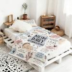 twirush New Mum Gifts, 50"x 60" Mama Daily Affirmations Blanket, Present for First Time Moms, Mummy to Be, Pregnant Women on Birthday, Mother's Day, Christening (Blue)