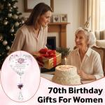 70th Birthday Gifts For Women, Crystal Suncatcher, 70th Birthday Gifts For Her, Gifts For 70 Year Old Woman, Present For Mum Auntie Grandma Wife Friends Teacher