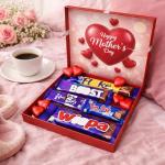 Mothers Day Chocolate Gift Box for Mum – Assorted Chocolate Bars Foil Heart Chocolates – Ready to Gift in Keepsake Mini letterbox – Sweet Treat for Mum